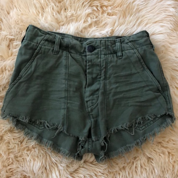 Free people army green shorts - Picture 1 of 3